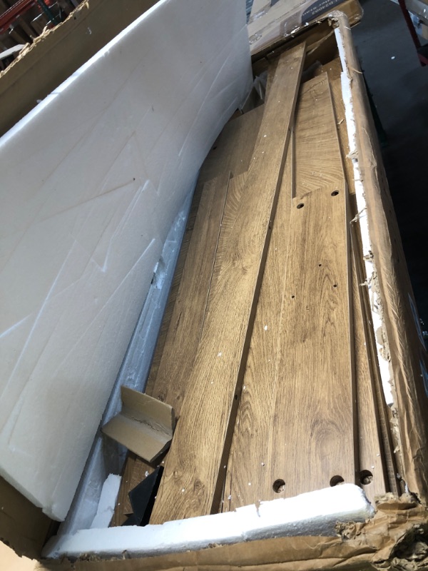 Photo 1 of ***PARTS ONLY PARTIAL SET MISSING UNKNOWN PARTS***
Tribesigns 55" Kitchen Island with Seating and Storage, 3-Tier Farmhouse Wood Stationary Island Table with Large Worktop & Leg Room, Coffee Bar Table with Storage Shelves for Kitchen, Natural Brown