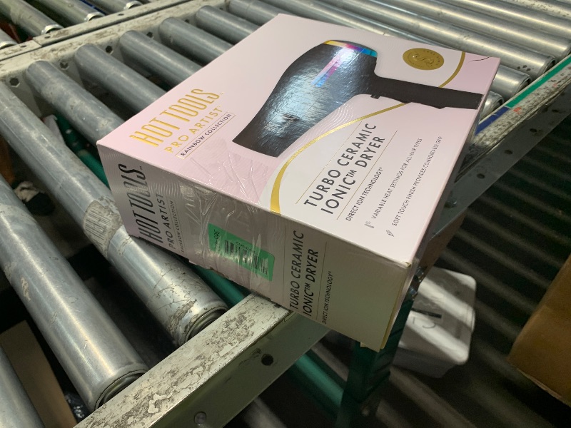 Photo 1 of *** CHECK COMMENTS*** HOT TOOLS Professional Ceramic Rainbow Hair Dryer - Fast Drying Blow Dryer with Quiet Operation and Ion Technology for Long-Lasting and Shinier Hair - 1875 Watts