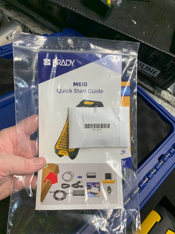 Photo 1 of ***MISSING PARTS*** Brady M610 Handheld Label Maker with Hard Case (M610-KIT). Durability Meets The widest Range of Data Entry Options. Replaces BMP61,Yellow/Gray, Large