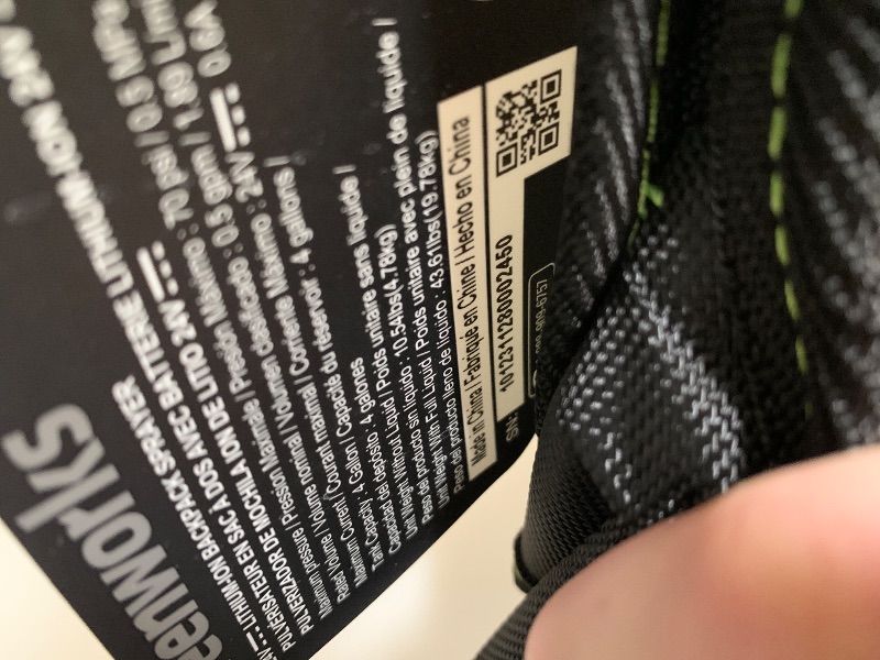 Photo 1 of **MISSING BATTERY**Greenworks 24V 4 Gallon Battery Powered Backpack Sprayer with 5 Tips, 70PSI Pressure-Weed Killer, Pest Control, Sanitizing & Garden Spraying, High-Pressure Sprayer, 2.0Ah Battery and Charger Included
