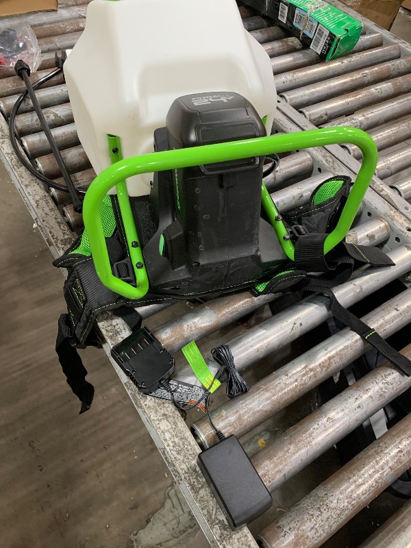 Photo 1 of **MISSING BATTERY**Greenworks 24V 4 Gallon Battery Powered Backpack Sprayer with 5 Tips, 70PSI Pressure-Weed Killer, Pest Control, Sanitizing & Garden Spraying, High-Pressure Sprayer, 2.0Ah Battery and Charger Included