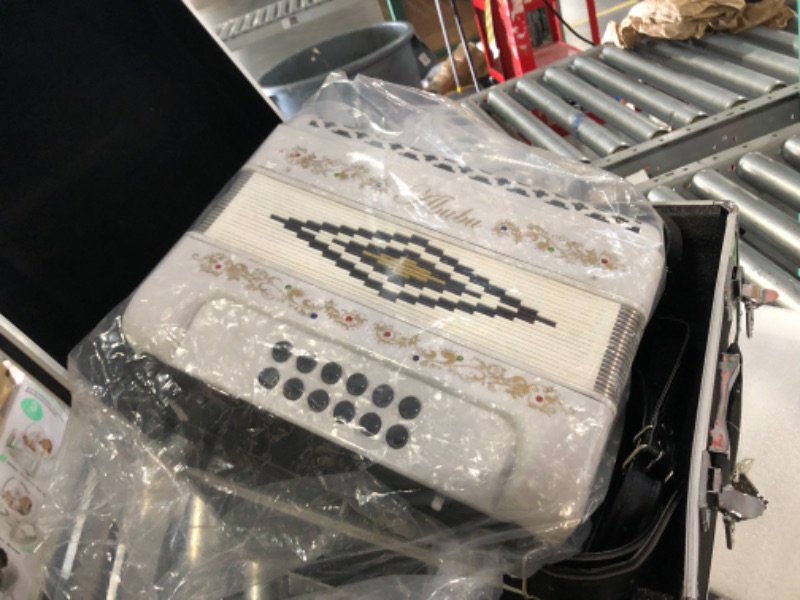 Photo 1 of ***STOCK PHOTO REFERENCE ONLY*** Abubu 34-Key Accordion 3412 GCF (WHITE)