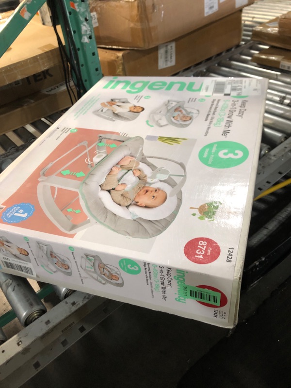 Photo 1 of ***FACTORY SEALED - OPENED FOR INSPECTION***Ingenuity Keep Cozy 3-in-1 Grow with Me Vibrating Baby Bouncer, Seat & Infant to Toddler Rocker, Vibrations & -Toy Bar, 0-30 Months Up to 40 lbs (Weaver)