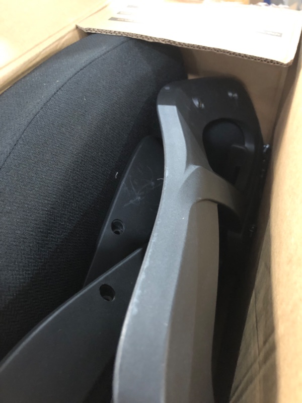 Photo 1 of ***PARTS ONLY******SEE NOTES***QLTPLUS Office Desk Chair for Long Hours & Lower Back Pain Relief – 4“ Thick Molded Foam Cushion, Enhanced Lumbar Support, Padded Flip-up Armrests, Ideal for Office or Study, Black