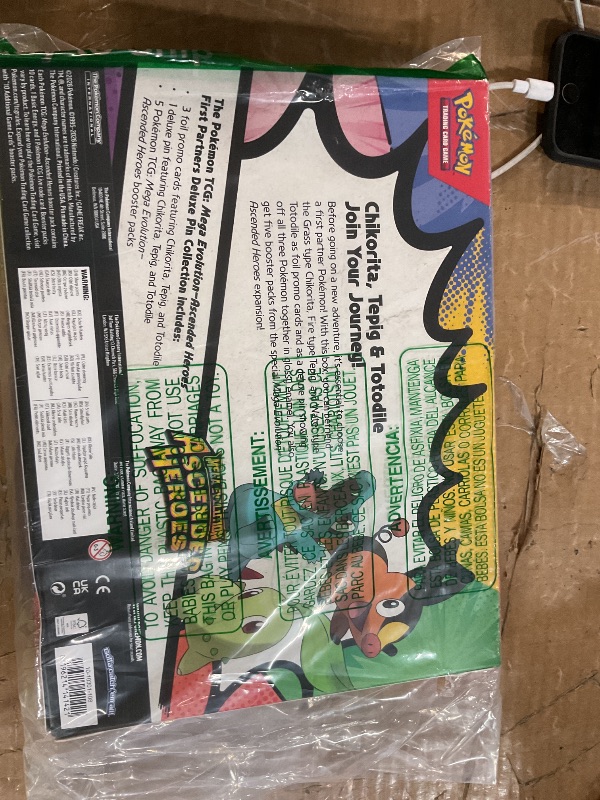 Photo 1 of ****OPENED FOR INSPECTION**** Pokémon TCG: Mega Evolution—Ascended Heroes First Partners Deluxe Pin Collection (3 Foil Promo Cards, 1 Deluxe Pin & 5 Booster Packs