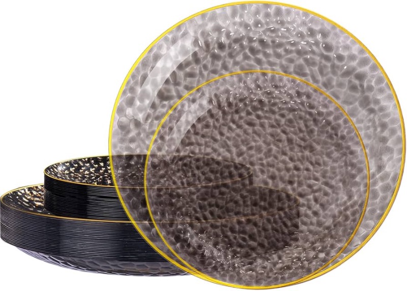 Photo 1 of ***STOCK IMAGE FOR REFERENCE***
Plastic plates, black, 10 Ct