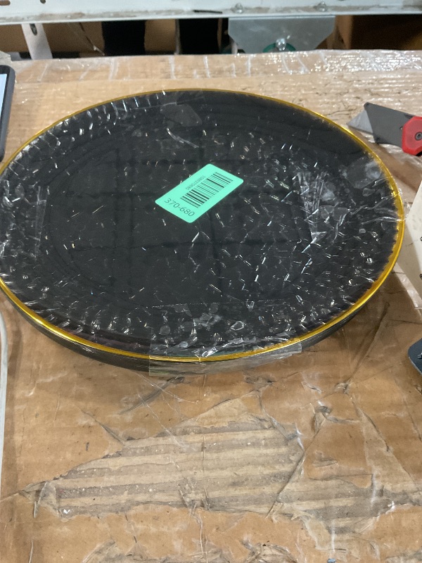 Photo 1 of ***STOCK IMAGE FOR REFERENCE***
Plastic plates, black, 10 Ct