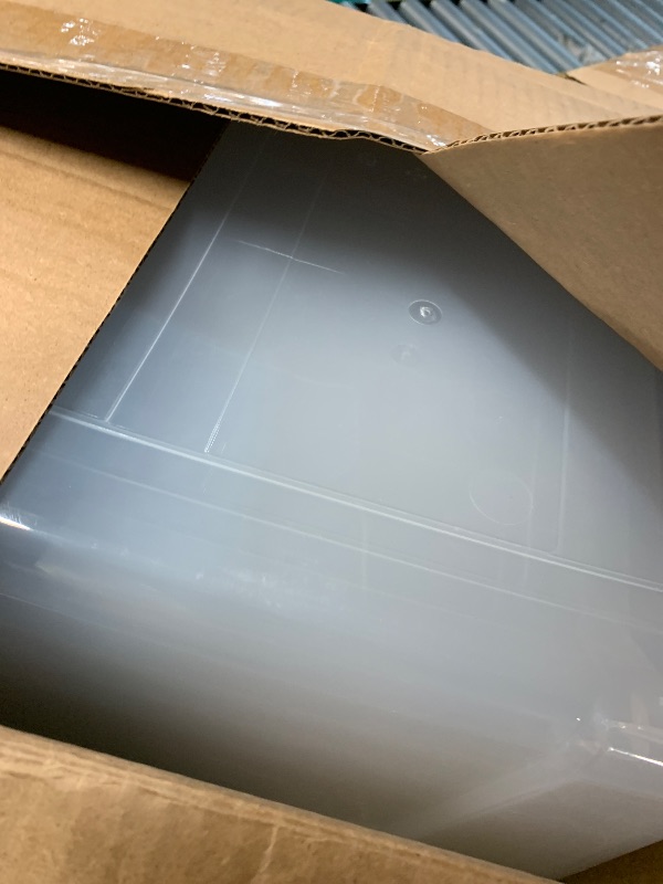 Photo 1 of *** SOME PARTS ARE CRACKED***
IRIS USA 40 Qt Stackable Plastic Storage Bins with Lids, 4 Pack - BPA-Free, Made in USA - See-Through Organizing Solution, Latches, Durable Nestable Containers, Secure Pull Handle - Clear