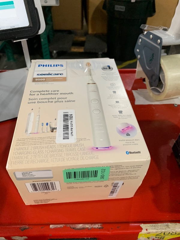 Photo 1 of ***STOCK PHOTO FOR REFERENCE ONLY***
Philips Sonicare DiamondClean Smart 9500 Electric Toothbrush - Sonic Toothbrush with App, Pressure Sensor, 15 Brushing Settings, Replacement Reminder, USB Charging Travel Case, Rose Gold, HX9923/61