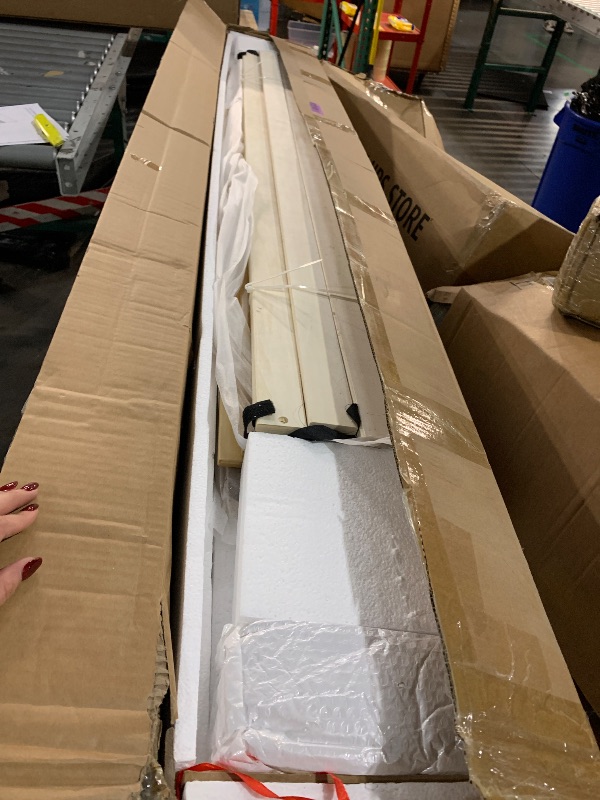 Photo 1 of ****STOCK PHOTO FOR REFERENCE ONLY** Boucle Bed Frame with Headboard and LED Lights, Upholstered Platform Bed Frame with Charging Station and 2-Tier Storage Shelves, No Box Spring Needed, Easy Assembly, White