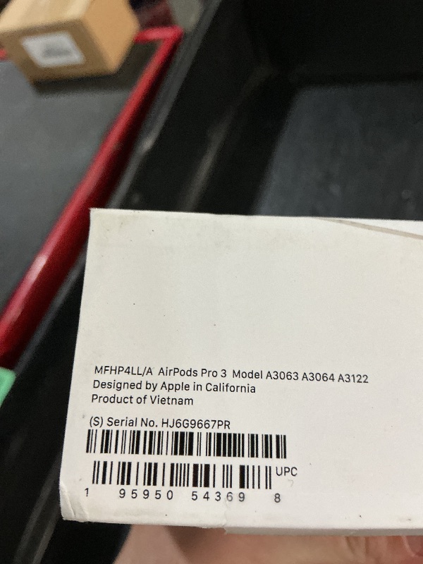 Photo 1 of ***LOCKED FOR PARTS ONLY***Apple AirPods Pro 3 Wireless Earbuds, Active Noise Cancellation, Live Translation, Heart Rate Sensing, Hearing Aid Feature, Bluetooth Headphones, Spatial Audio, High-Fidelity Sound, USB-C Charging