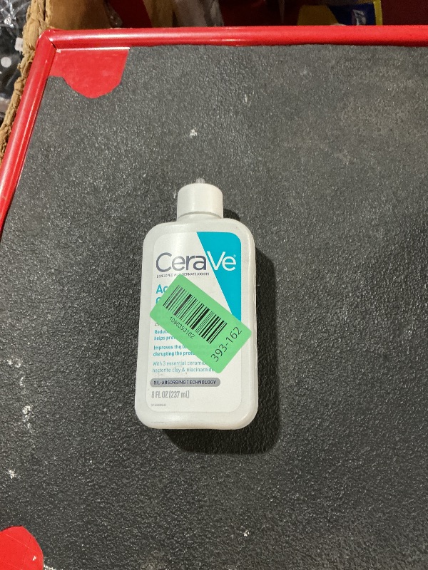 Photo 1 of ** nozzle is missing and broken **
CeraVe Acne Treatment Face Wash, Salicylic Acid Cleanser with Purifying Clay, Niacinamide, and Ceramides, Pore Control and Blackhead Remover, 8 Ounce
