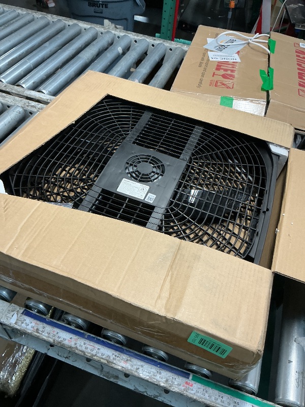 Photo 1 of ***Parts Only*** Amazon Basics 3-Speed Box Fan for Bedroom, Portable with Carry Handle, Powerful Airflow, 5 Blades, Lightweight Design, 67 Watts, 20-Inch, Black, 6.8"D x 20.86"W x 21.33"H