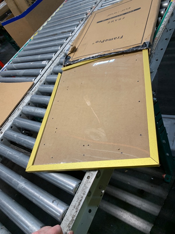 Photo 1 of ***DAMAGED - SEE NOTES/PICTURES*** GraduatePro 16x20 Signature Picture Frame Board for 8x10 Photo with Signable Mat for Birthday Party Graduation Wedding Guest Book Gold