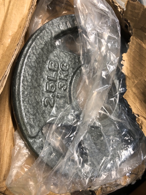 Photo 1 of ***PARTIAL SET - PRICE ADJUSTED*** Fitvids Barbell 2-Inch Olympic Cast Iron Plate Weight Set 95 Pounds, Black