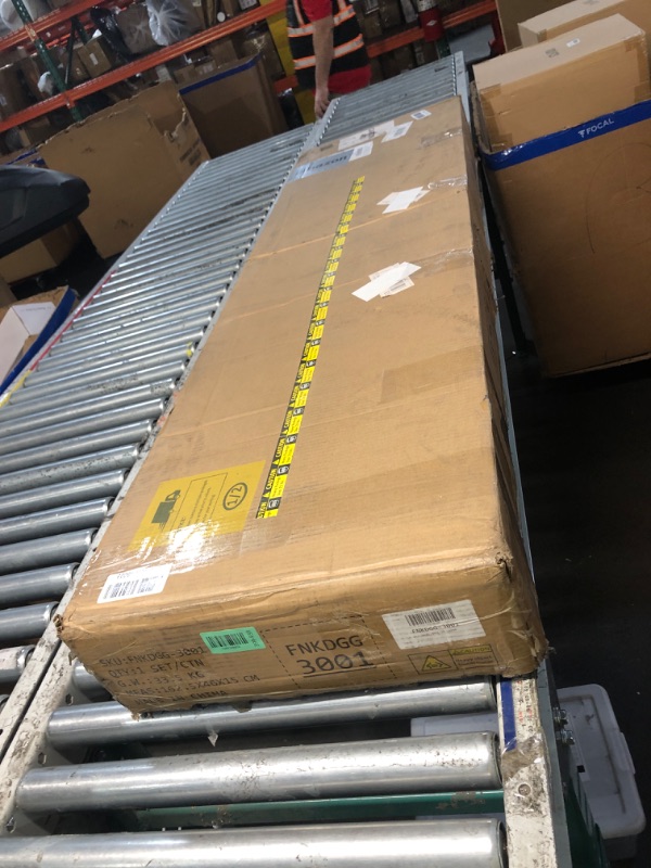 Photo 1 of ***PARTIAL SET - PRICE ADJUSTED*** ***STOCK PHOTO FOR REFERENCE ONLY*** Sqfnlty 63'' Buffet Cabinet with Glass Doors, Farmhouse Storage Cabinet with Adjustable Shelf, Modern Sideboard Table Cabinet for Kitchen, Dining Room, Living Room