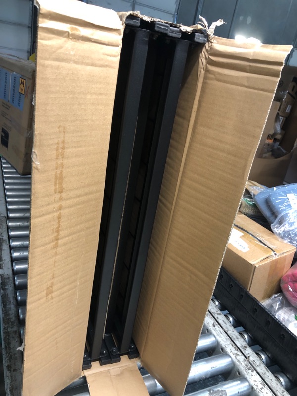 Photo 1 of ***DAMAGED - SEE NOTES/PICTURES*** ZIYOO Heavy Duty Folding Bed Frame Queen Size, 16" High Sturdy Steel Slats Support for Mattress, Metal Platform Bed Frame Queen Size, No Box Spring Needed, Quick Assembly, Noise Free, Black