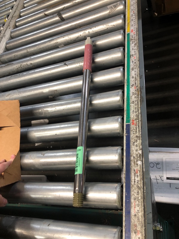 Photo 1 of ***MISSING PARTS*** OSALADI Stainless Steel Broom Handle Replacement 32.67 Inch Floor Cleaning Stick with Plastic Grip for Indoor Sweeping and Mop Handle Accessory