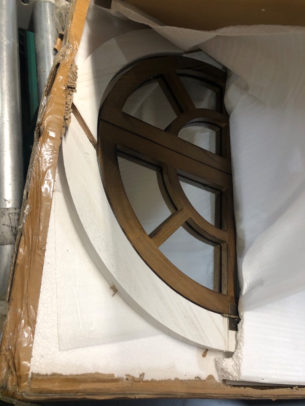 Photo 1 of ***DAMAGED - SEE NOTES/PICTURES*** Dorlicecass Arched Wall Mirror -Window Mirrors for Wall Decor Wood Frame Farmhouse Decor Like Window for Bedroom, Living Room, Entrance, Dining Room