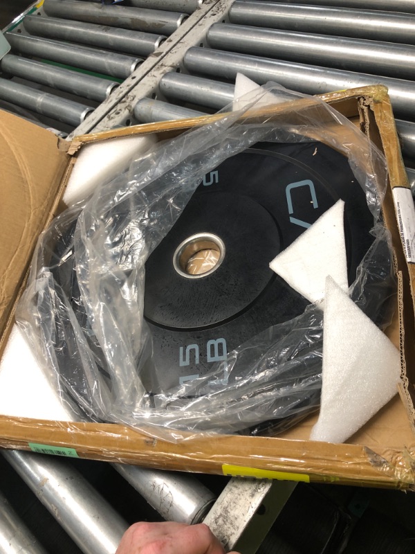 Photo 1 of ***PARTIAL SET - PRICE ADJUSTED*** CAP 190 lb Economy Olympic Bumper Plate Set, 2-Inch Olympic Plates, Medium Bounce Rubber Weight Plates with Steel Hub for Weightlifting, Strength Training & Home Gym Workouts