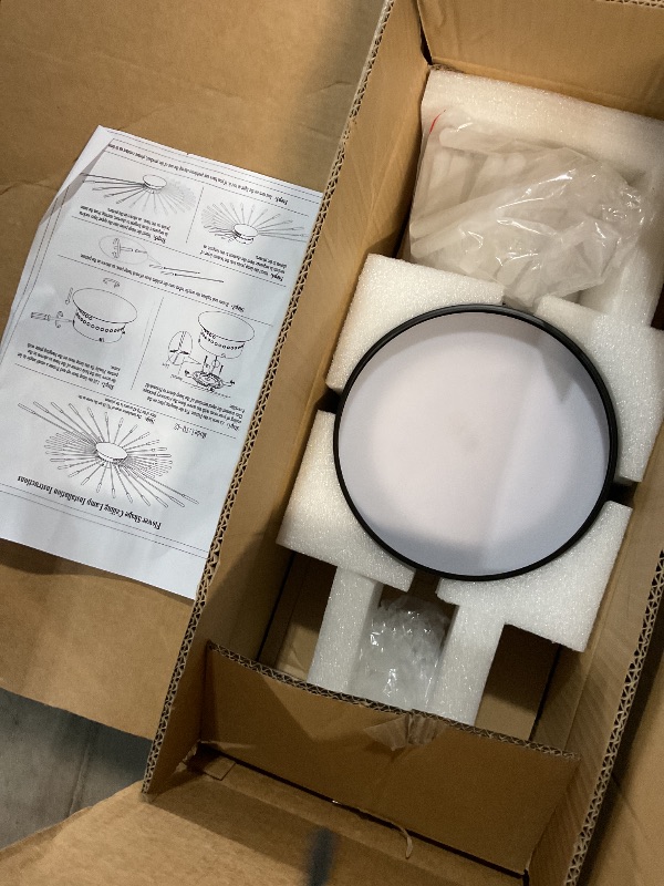 Photo 1 of ** PARTS ONLY MISSING PARTS. BOX CONSISTS OF TWO DIFFERENT LIGHTS THAT APPEAR TO BE MISSING PARTS.**
JAYMP 50.4" Ceiling Light Modern Flower Shape Ceiling Lamp for Living Room Dining Room Flush Mount Metal Acrylic Sputnik Firework Petal LED Lighting Fixtu