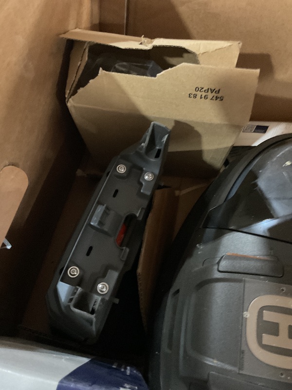 Photo 1 of ***EXTREMELY FIRTY AND USED***Husqvarna Automower 410iQ Robotic Mower, 0.5 Acre Mowing Capacity, Wire Free Robot Lawn Mower with Charging Station, RS1 EPOS Reference Station and Replacement Blades