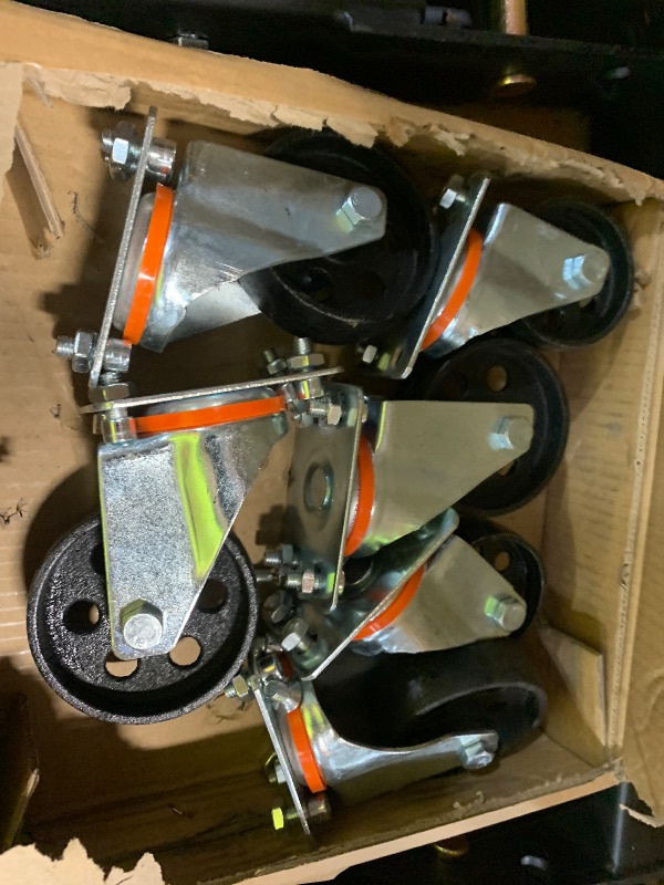 Photo 1 of ***PARTIAL SET - PRICE ADJUSTED*** 2 Ton Hydraulic Engine Hoist Crane, Folding Heavy-Duty Cherry Picker with 6 Locking Wheels & 4 Boom Positions, for Truck/SUV Engines, Garage Workshop, Industrial Lifting (Net Wt. 157 lbs)