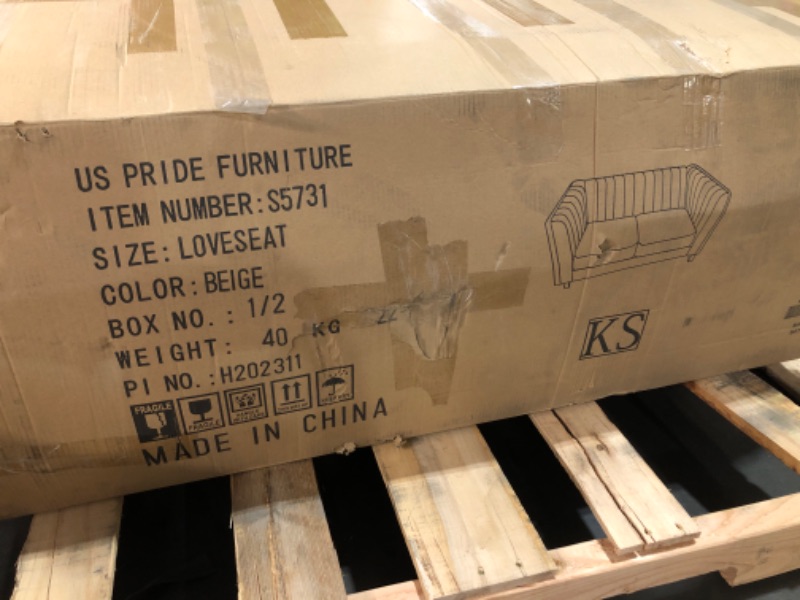 View 3 of *** TRUCK/TRAILER PICK UP ONLY***Container Furniture Direct Cavira Velvet Loveseat