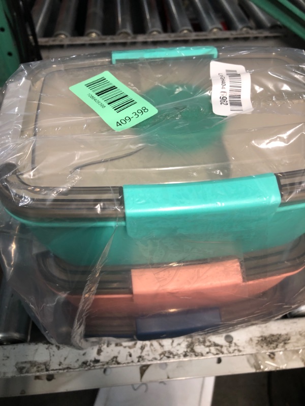 View 2 of ***minor crack in one lid***Youeon 3 Pcs 68 Oz Salad Lunch Container Set