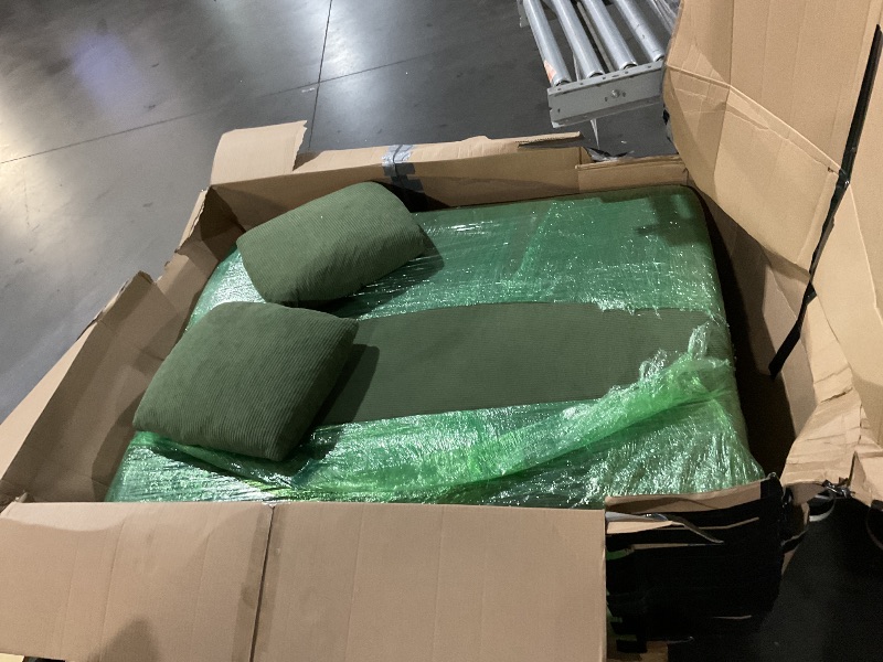 View 2 of ** SHOCKER TRAILER PICK UP ONLY * see note*Belffin Modular Sectional Sofa with Double Storage Ottoman Seats, Corduroy Sleeper Sofa L Shaped Sectional Couch for Living Room, Green