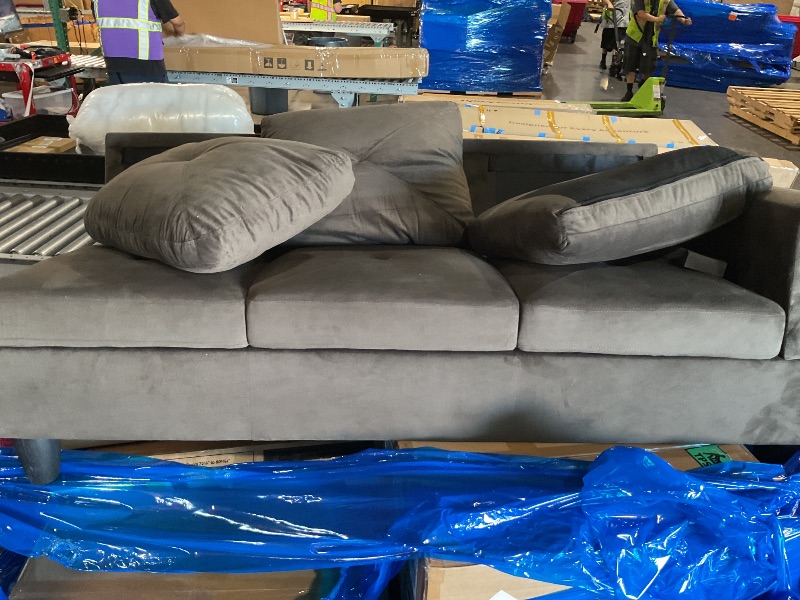 View 3 of ** TRUCK TRAILER PICK UP ONLY STOCK PHOTO FOR REFERENCE ONLY ***107" W Cloud Sectional Couch with L-Shape Chaise, Modern Corduroy Boneless Couch for Living Room,Memory Foam Sofa with Deep Seat,No Assembly Required (Black,Right Facing Chaise)