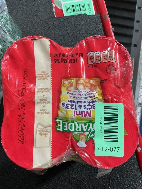 View 2 of * expires February 2028 Chef Boyardee Mini ABC's and 123's with Meatballs, 15 oz, 4 Pack
