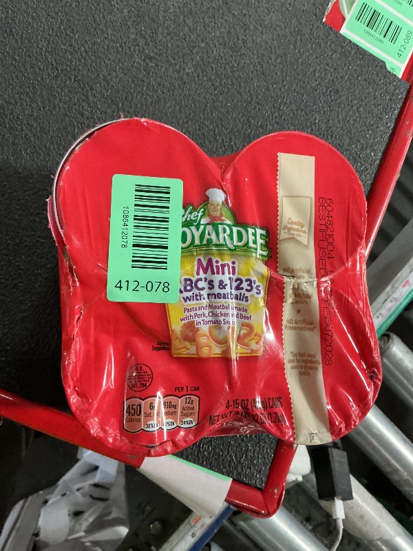 View 2 of * expires February 2028 Chef Boyardee Mini ABC's and 123's with Meatballs, 15 oz, 4 Pack