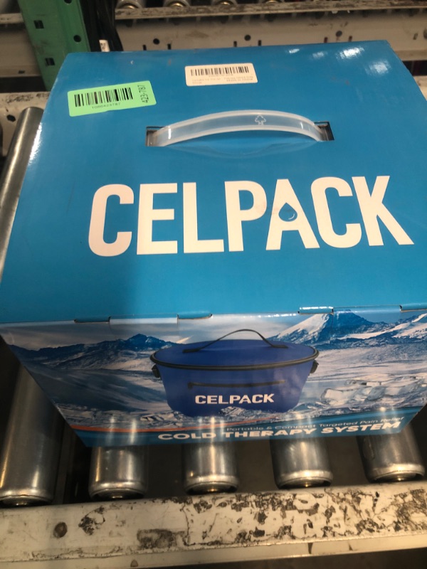 View 2 of ***FACTORY SEALED***celpack Portable Ice Therapy Machine for Post-Operative Recovery, Sports Injuries, Knee Pain, Sprains, Swelling,Full Knee Brace with Silent Pump, Timer Remote Control Cold Therapy Device, Grey