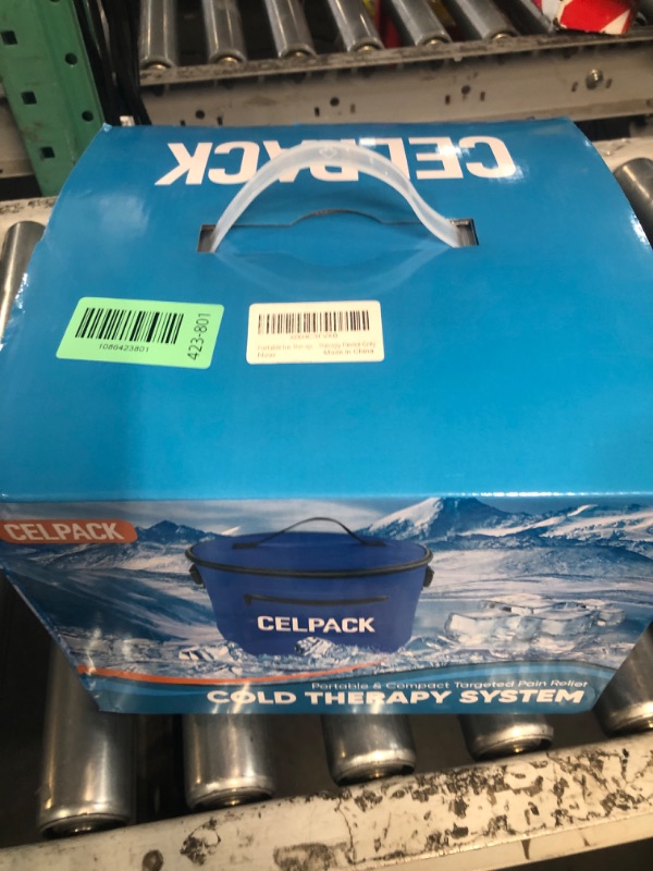 View 2 of ***FACTORY SEALED***celpack Portable Ice Therapy Machine for Post-Operative Recovery, Sports Injuries, Knee Pain, Sprains, Swelling,Full Knee Brace with Silent Pump, Timer Remote Control Cold Therapy Device, Grey