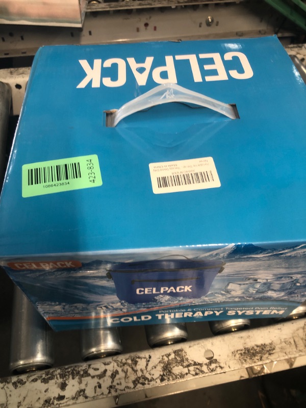 View 2 of ***FACTORY SEALED***celpack Portable Ice Therapy Machine for Post-Operative Recovery, Sports Injuries, Knee Pain, Sprains, Swelling,Full Knee Brace with Silent Pump, Timer Remote Control Cold Therapy Device, Grey