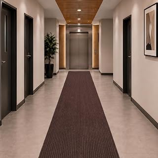 View 1 of ***STOCK PHOTO FOR REFERENCE ONLY*** Ottomanson 3x32 Hallway Runner Rug – Non-Slip Indoor Outdoor Door Mat