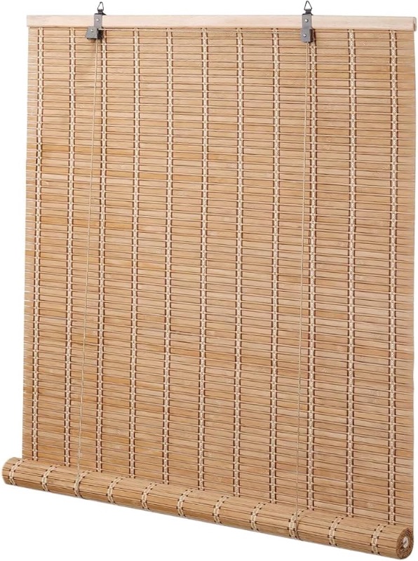 View 1 of ***STOCK PHOTO FOR REFERENCE ONLY*** BAYUE Bamboo Blinds for Interior Windows, Roll Up Light Filtering, 45x72 in
Bamboo Shades for Indoor Windows with Install hardware for bedrooms, living rooms, dining areas, home offices, and sunrooms