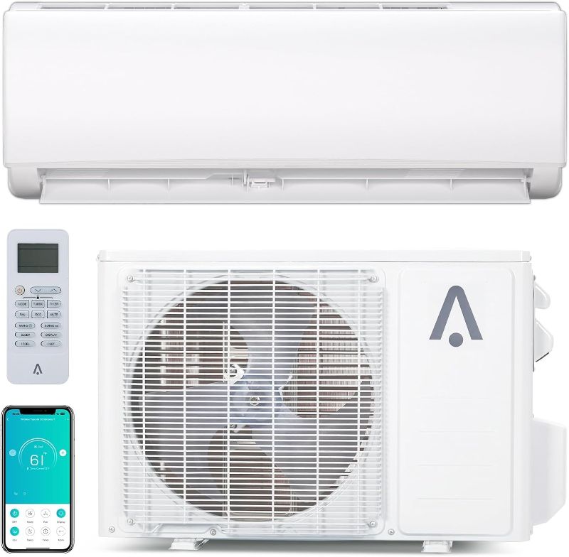 View 1 of ***PARTIAL SET***Garvee 2 Ton / 24000 BTU Mini Split Air Conditioner and Heat Pump, 21 SEER2 208 / 230V?Ductless Inverter System,Smart Wifi Mini Split Compatible with Alexa,Cools & Heats Rooms up to 1500 Sq.Ft