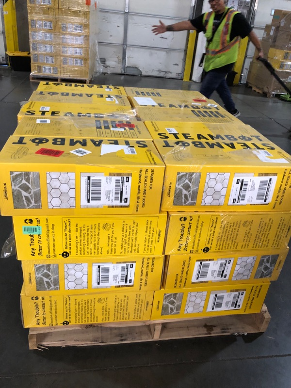 View 2 of ***AOLD IN BULK 40 ITEMS***
***FACTORY SEALED***
STEAMBOT Steam Mop with Detachable Handheld Cleaner