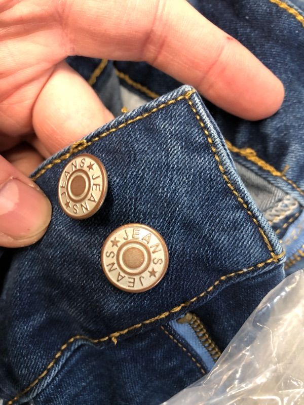 View 3 of ***DAMAGED - SEE NOTES/PICTURES*** Sidefeel Women's Straight Leg Jeans - Blue, Size 16