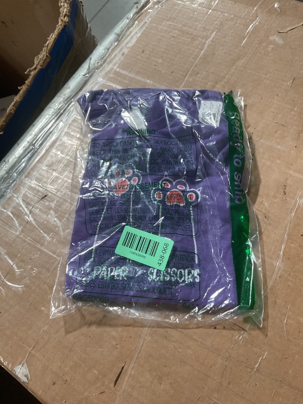 View 2 of ***PURPLE, NOT BLACK... KIDS L*** Introvert Cat Animal Rescue Rock Paper Scissors T-Shirt ***purple** size large