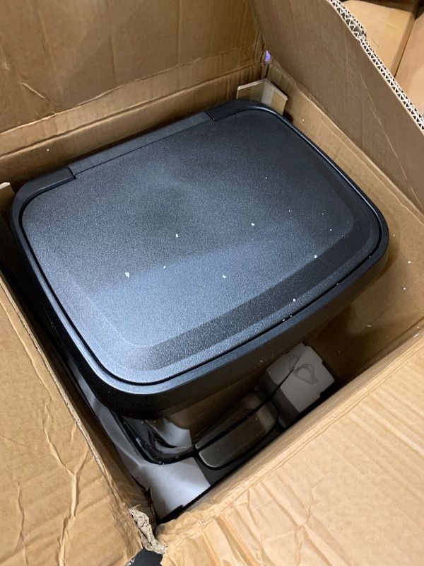 View 4 of ***STOCK PHOTO FOR REFERENCE ONLY, DENTED***SONGMICS 13-Gallon Stainless Steel Kitchen Trash Can
