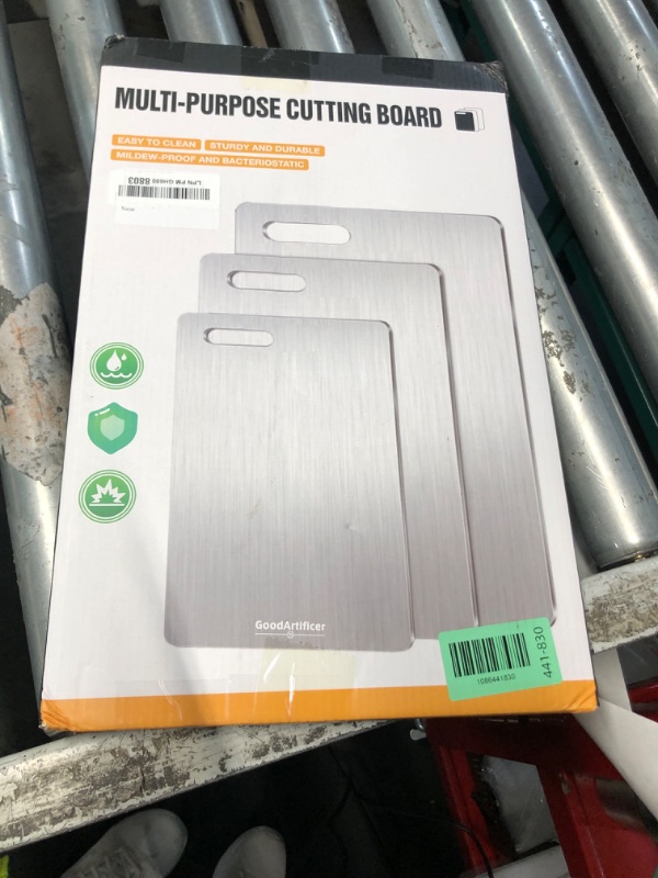 View 2 of ***STOCK PHOTO REFERENCE ONLY***Titanium Cutting Board Set of 3