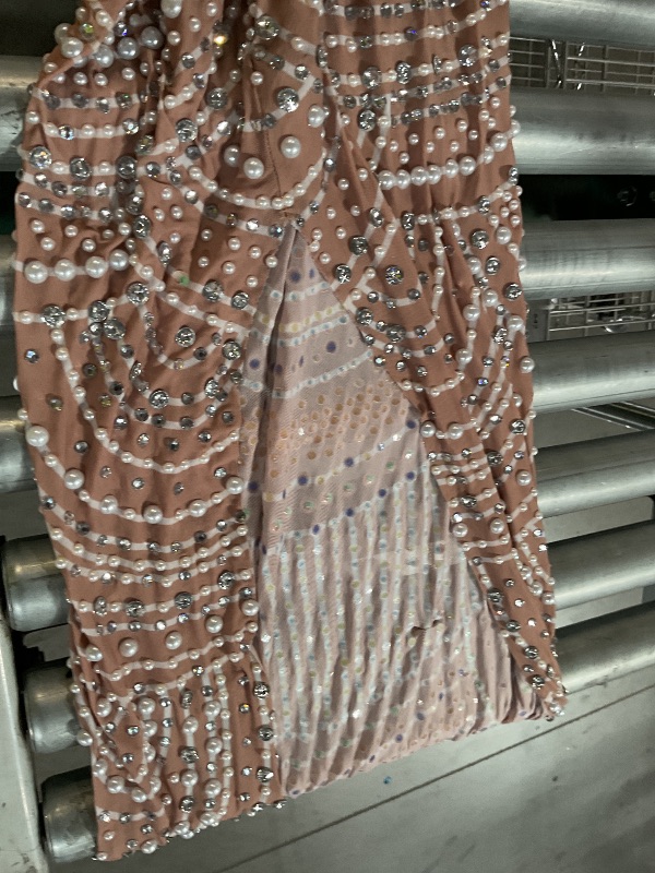 View 4 of ***FACTORY SEALED, OPENED FOR INSPECTION***
CELESINYI Women's Rhinestone Beaded Mermaid Dress