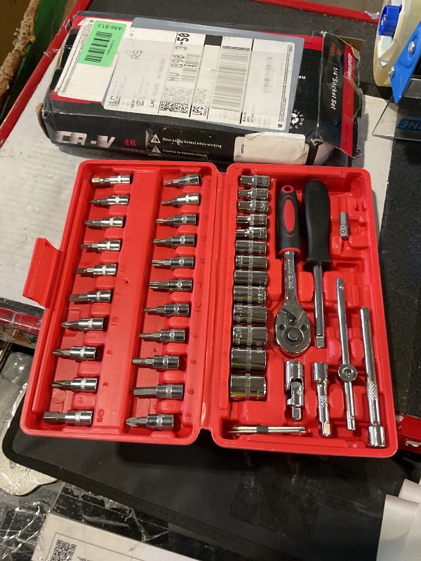 View 3 of ***MISSING PARTS***
Egofine 46-Piece 1/4" Socket & Ratchet Wrench Set