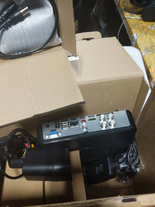 Photo 1 of 4CH 1080P Wired Security Camera System, AIWIXEN CCTV DVR with 512GB Hard Drive, 4 x Home Surveillance IP68 Waterproof Security Cameras with Human Vehicle Detection, Remote Access, 24-7 Recording