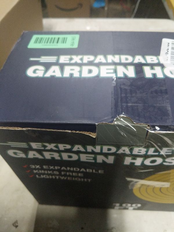 Photo 1 of 100 ft Expandable Garden Hose with 10 Spray Nozzle - Heavy Duty Superior Strength 3750D - 4 -Layer Latex Core - Expanding Water hoses - Extra Strong Brass Connectors/Storage Bag