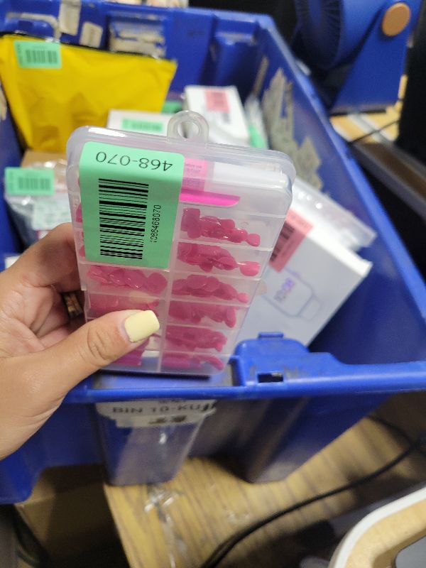 Photo 1 of 120pcs Fuchsia Press on Toenails for Women,Short Square Fake Toe Nails,12 Sizes False Toenails with Nail Glue and Adhesive Tabs
