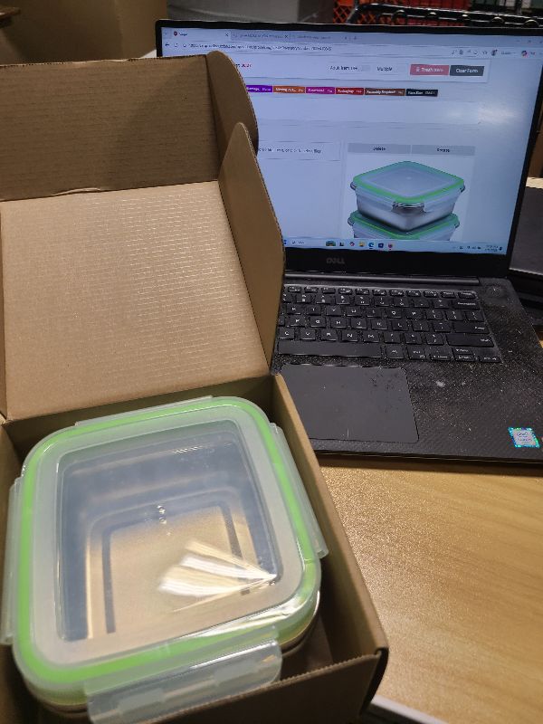 Photo 1 of 2 Pack Sandwich Containers, 24oz Stainless Steel Sandwich Box with Airtight Lids, Reusable Metal Meal Prep Lunch Boxes, BPA-Free, Dishwasher Safe, Food Storage Containers for Families (Green)